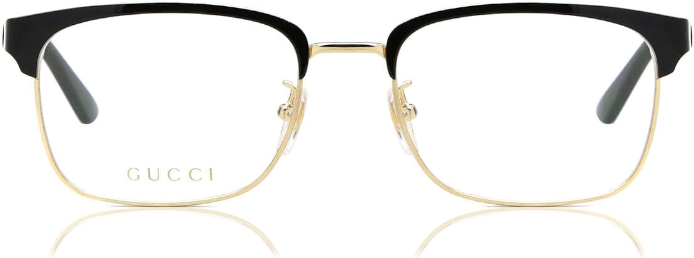 Amazon.com: Gucci GG 0934OA 001 Green Metal Rectangle Eyeglasses